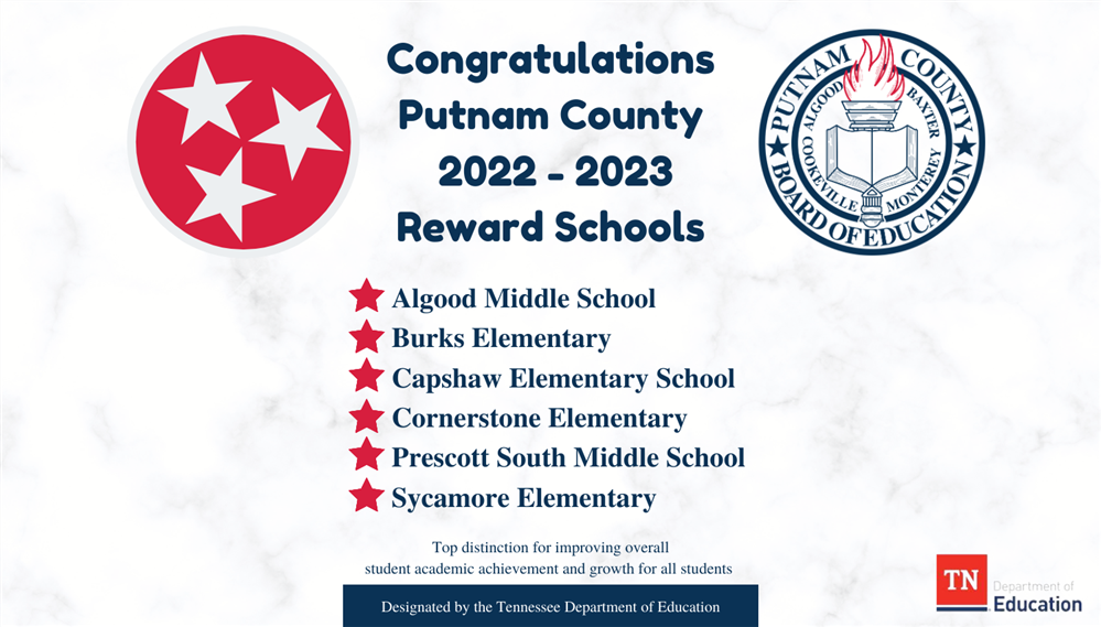  Six Putnam Schools earn Reward Status