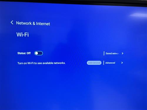 Wi-Fi (status shows off)